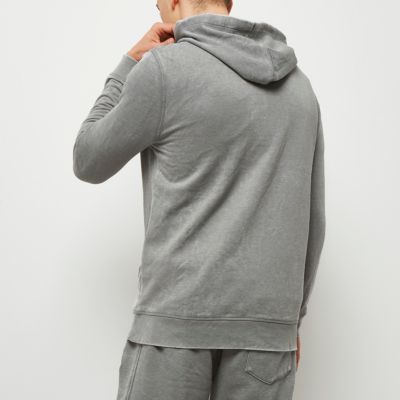 Grey burnout hoodie